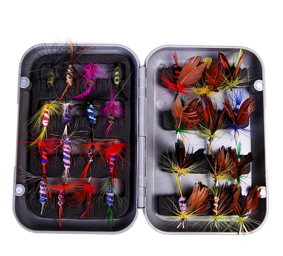 Fly Fishing Lures 24pcs Saltwater Fishing Baits with Hook Fly Fishing