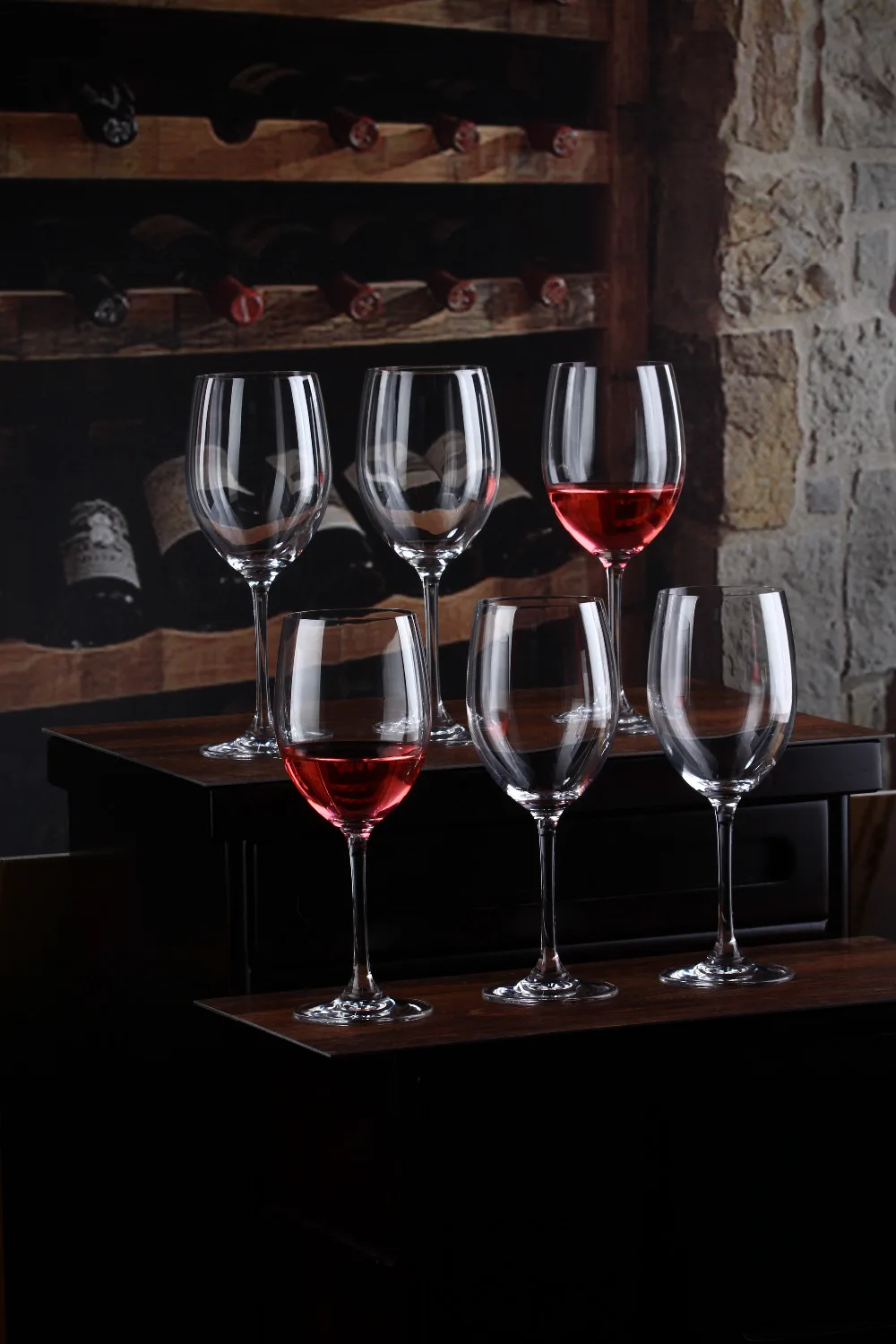 ShiDao 16 oz Set of 6, Premium Thin Strong Stem Crystal Red Wine