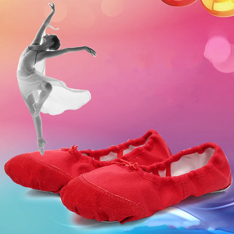 

Canvas Soft Ballet Shoes Dance Shoes Gymnastics Yoga Flats Sneakers Children Girls Women Slippers Ballet Training
