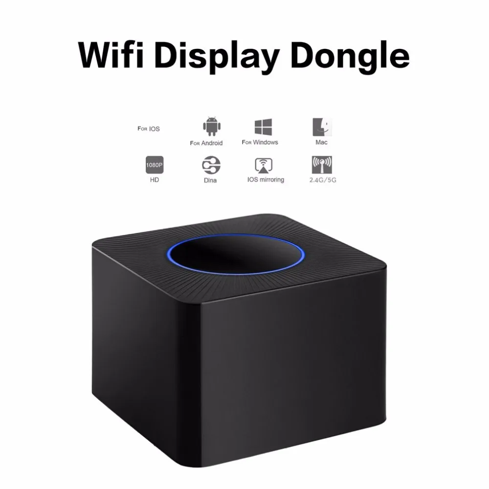 

AV+HDMI+RJ45 2.4G&5G Wifi Display Dongle Q2 Wireless Screen Mirroring Adapter 1080P HDMI Video Receiver Mini Display Receiver