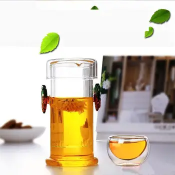

200ml mini Teapot with filter Heat Resistance Fair Cup Hot Water Kungfu Tea Separator Uniform Puer/pu'erh/Black/White tea