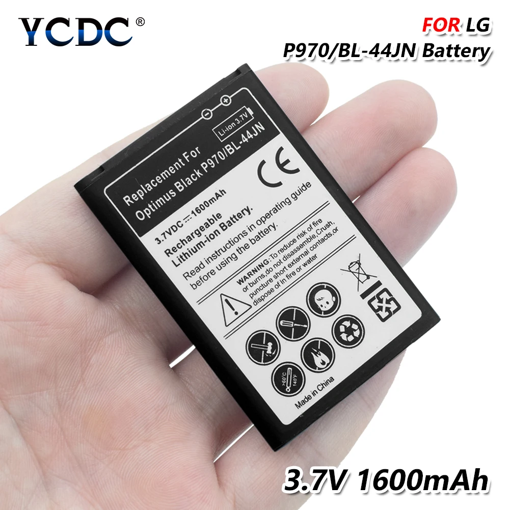 1 шт. BL 44JN 1600 мА/ч высокое качество BL44JN Li Ion Батарея для LG L5 C660 P693 P698 E610 E615 E612 E400