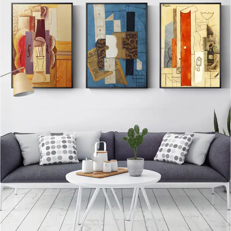 World Famous Painting Picasso Guitar Abstract Canvas Art