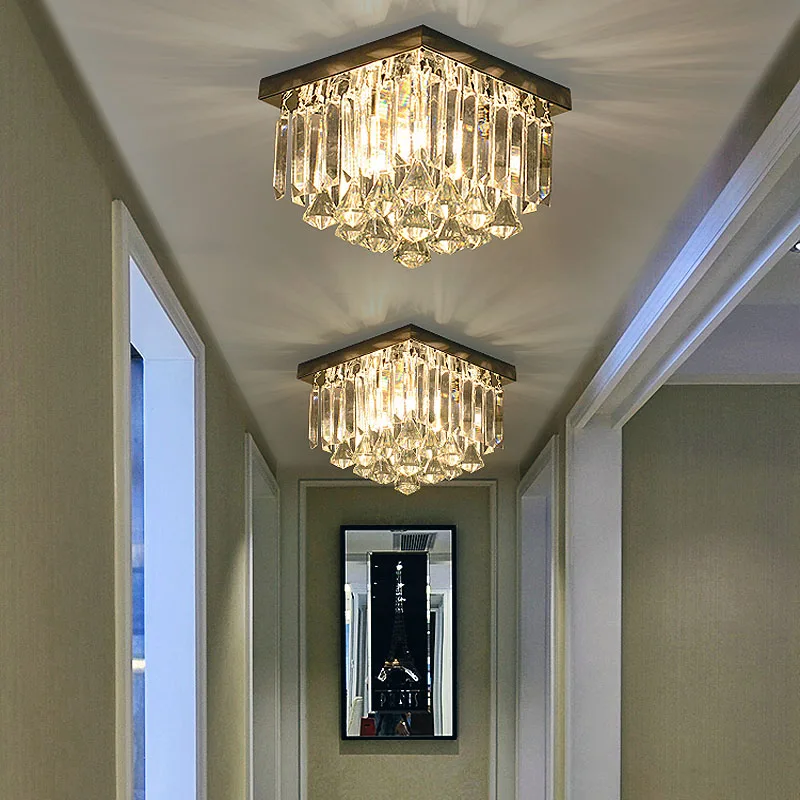 

Modern Crystal LED Ceiling light Fixture For Indoor Lamp lamparas de techo Surface Mounting Ceiling Lamp For Bedroom Dining Room
