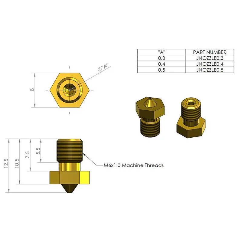 Все металлические V6 Hotend 1 75 мм Боуден экструдер для Prusa i3 Reprap 3D принтера|Детали и