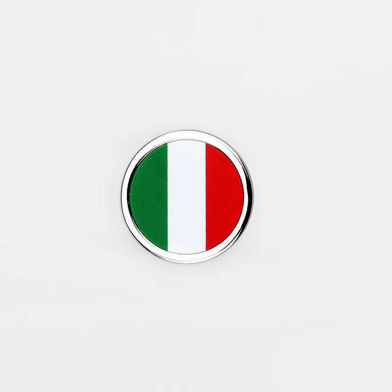 

For Italian flag Logo Car Sticker Round Emblem Badge Accessories For Land Rover BMW Toyota Chrysler Jaguar Mazda Audi Renault