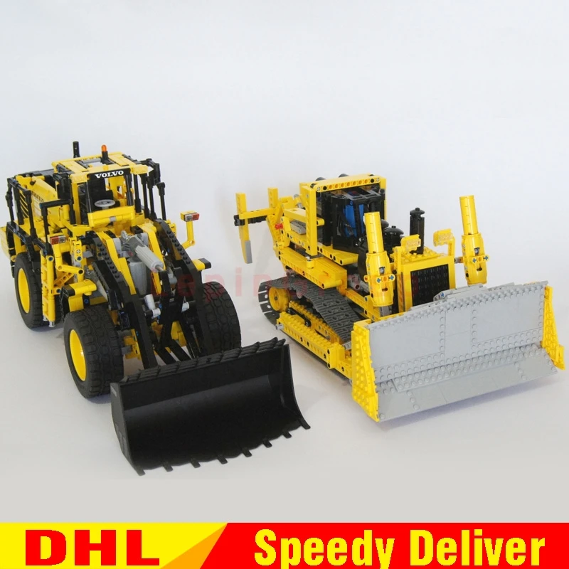 

LP 20006 L350F wheel loader LP 20008 remote control the bulldozer Model Building Set Blocks Bricks LPs Toys Clone 42030