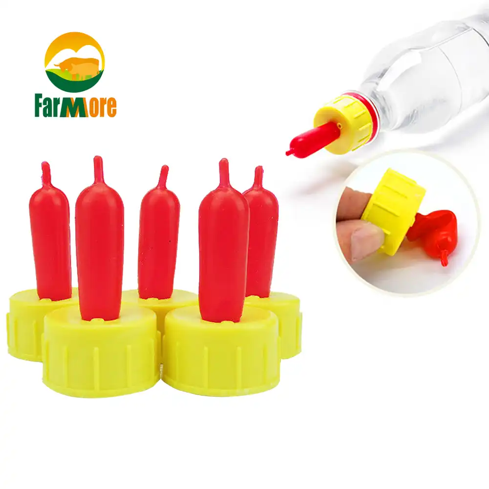 15 Pieces Lamb Milking Bottle Nipple Goat Sheep Dog Cat Pet Drinking Soft Teats