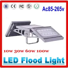 4 шт. 100 Вт LED Уличные светильники Водонепроницаемый безопасности светильник напольный светильник IP65 Прожекторы 60 Вт 30 Вт 10 Вт открытый свет Декор