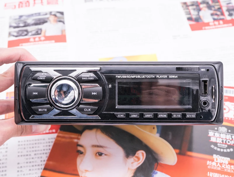 12V LCD Display Car Radio MP3 Player Vehicle Stereo Audio In-Dash Aux Input Receiver Support TF/FM/USB/SD with Remote Control