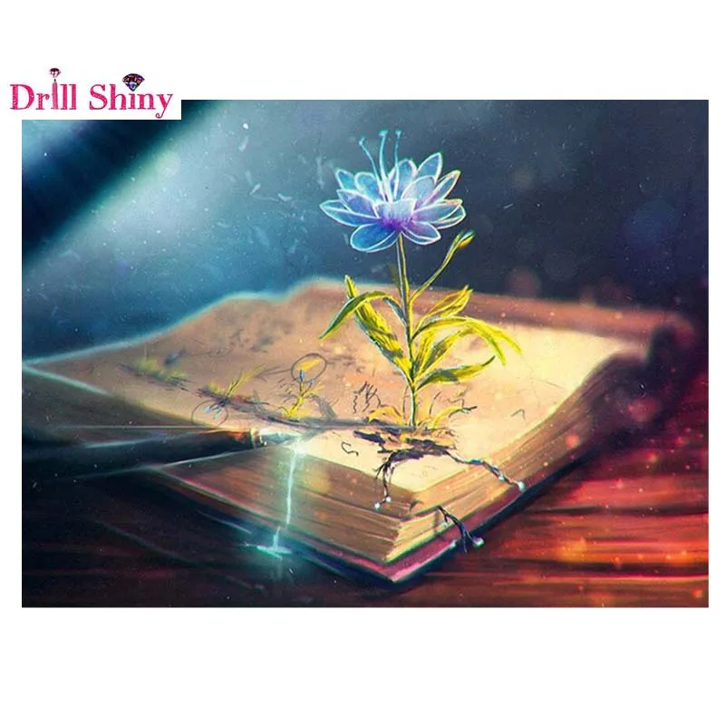 Aliexpress.com : Buy 5D Full Drill Abstract Flower&book Theme DIY