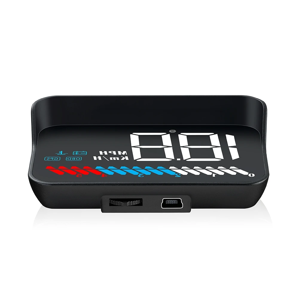 

Car Head-up Display OBD Windshield Projector Digital Speed With Sun Hood Bracket GPS Speedometer Battery voltage Head Up Display