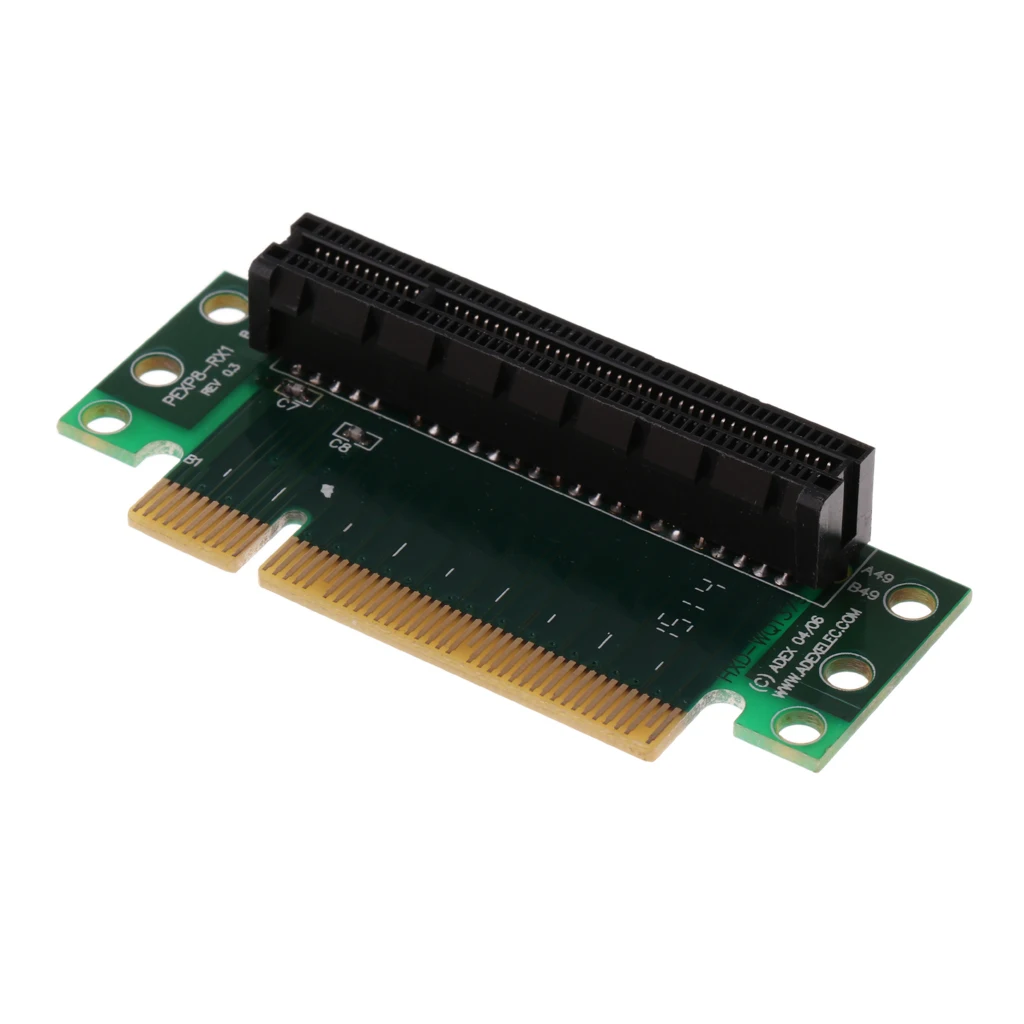 PCI Express PCI-E 8X Adapter Riser Card 90 Angle For 1U/2U Server Chassis