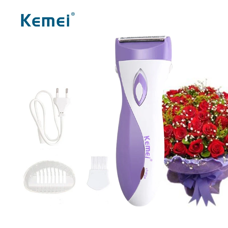 

Kemei Electric hair shaver rechargeable hair remover for women Bikini Underarm body lady Epilator 3018