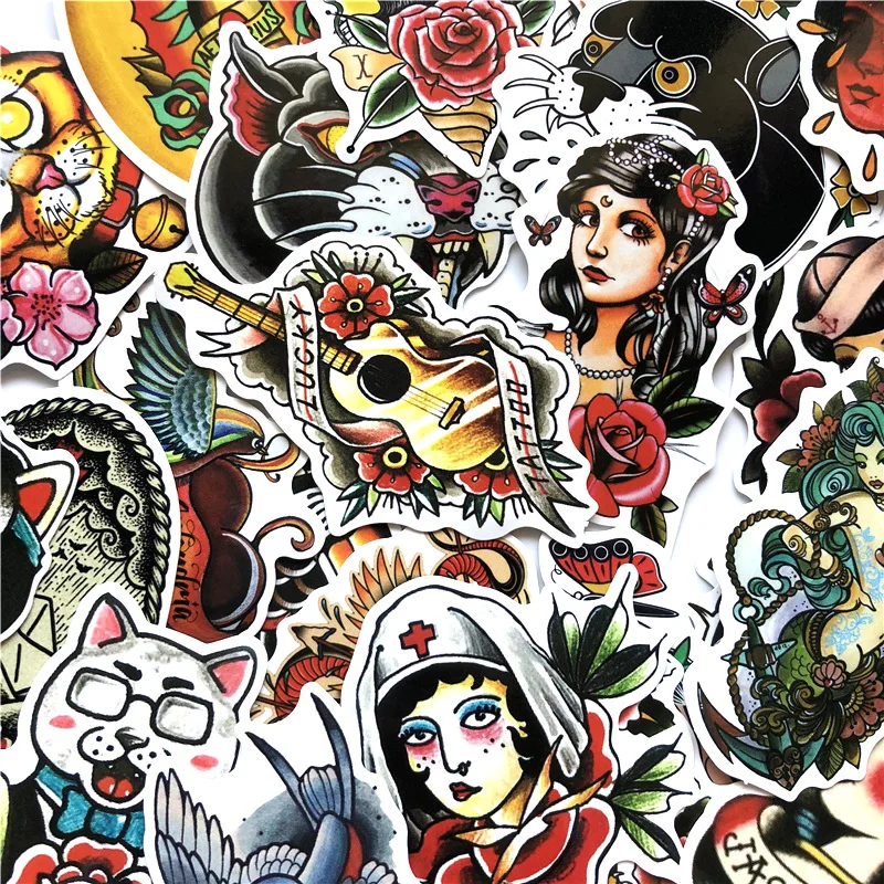 50pcs/Pack Old Style Colorful Waterproof PVC Graffiti Sticker Skateboard Mobile Phone Car Laptop Bicycle No Repetition 50pcs/Pack Old Style Colorful Waterproof PVC Graffiti Sticker Skateboard Mobile Phone Car Laptop Bicycle No Repetition