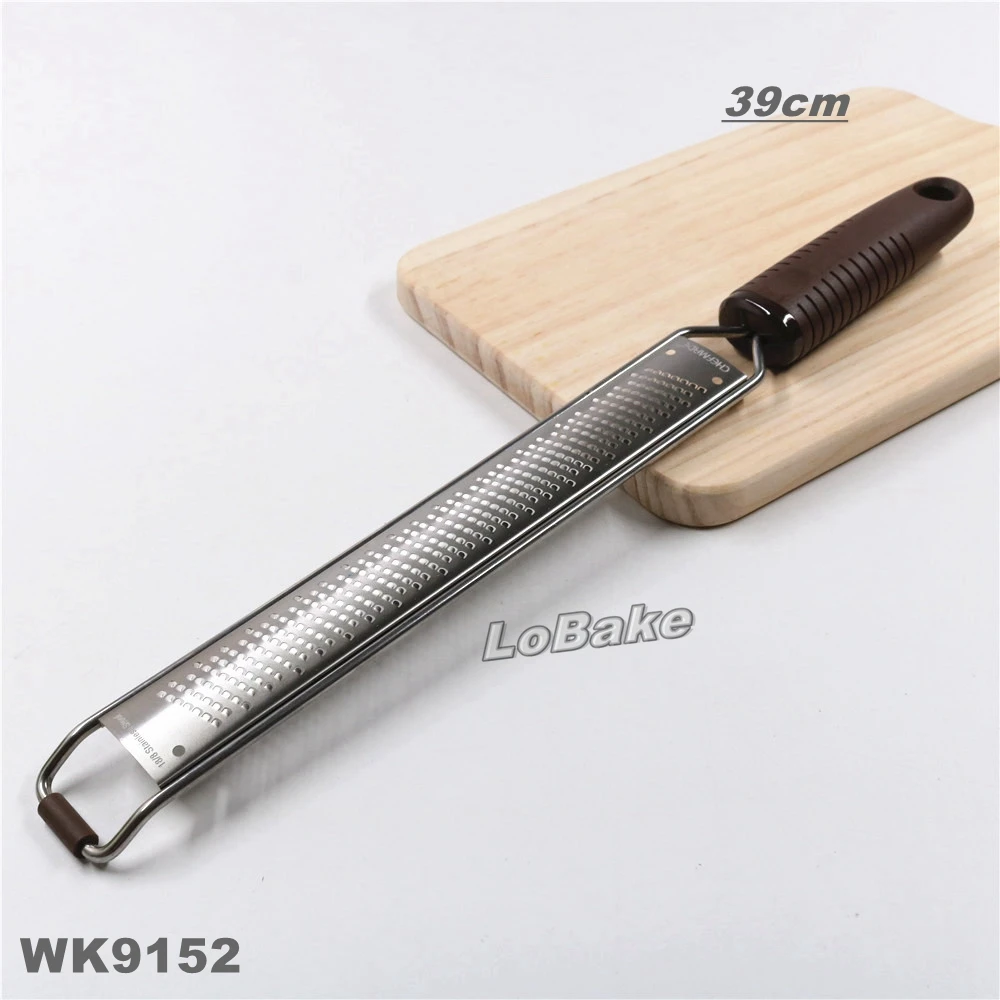 

39cm stainless steel microplane lemon zester cheese chocolate ginger grinder fruit vegetable grater silicone handle cook gadget