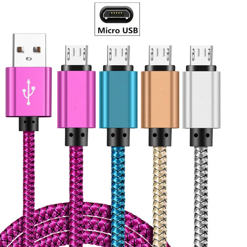 Нейлоновый зарядный кабель для LG K50 K40 K11 K20 Plus K10 K8 2018 Micro USB X Power 2 Stylo 3 plus G2 G3 G4 Stylus
