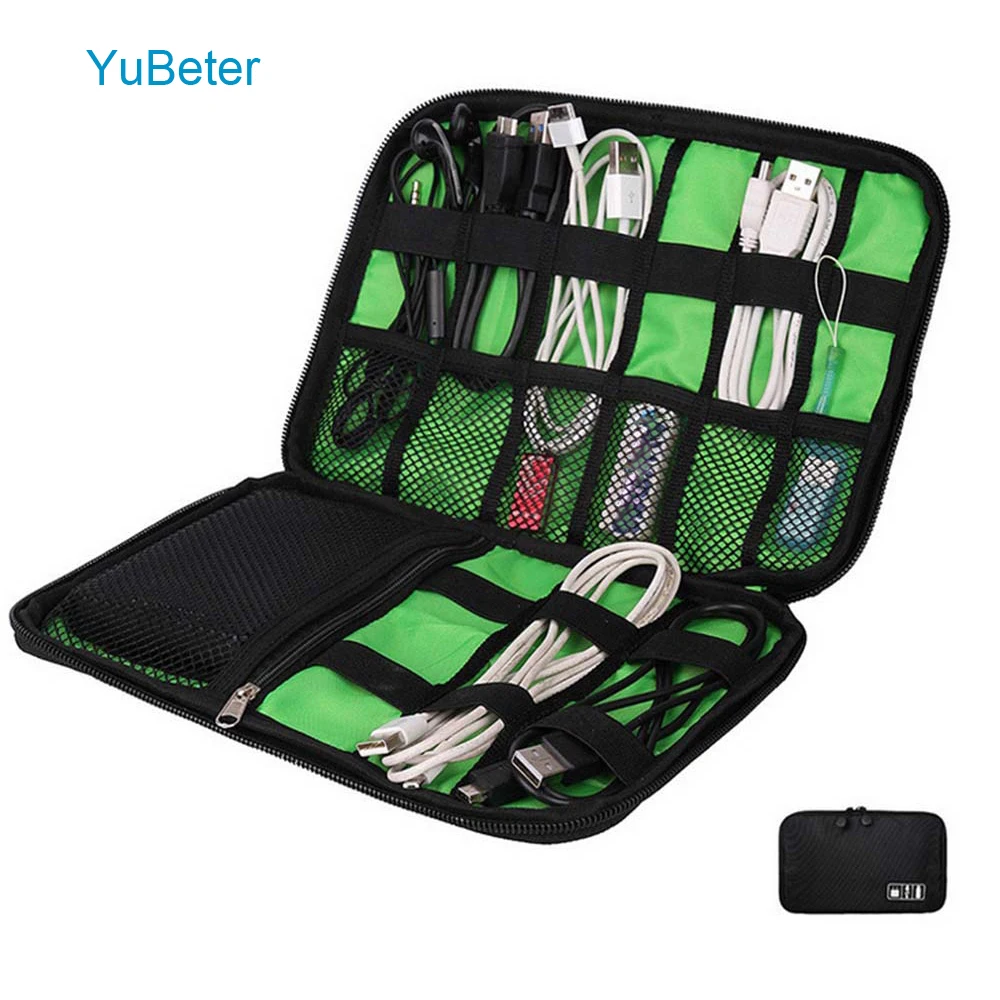 YuBeter портативная цифровая сумка для хранения USB кабель наушники зарядное