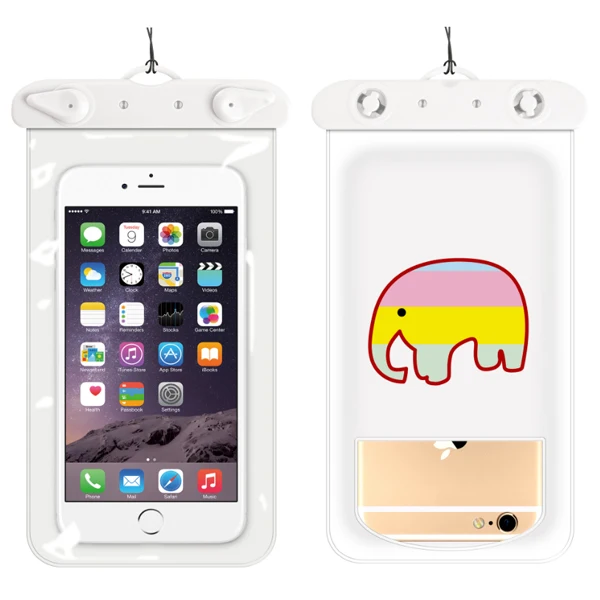 White Elephant ACCEZZ милый водонепроницаемый чехол для телефона, сумка для iPhone X, samsung, Xiaomi, huawei, Honor, для плавания, для улицы, 6 дюймов, чехол для мобильного телефона - Цвет: White Elephant