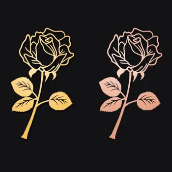 

Beautiful Galvanized Gold Rose Flower Metal Bookmarks Label Book Marker Stationery Office Supplies Handmade DIY Art Craft C26