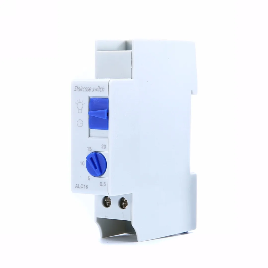

220V AC 16A ALC18 HC18 DIN Rail Staircase Corridor Electronic Relay Switch Timer for Corridor Lights Mayitr