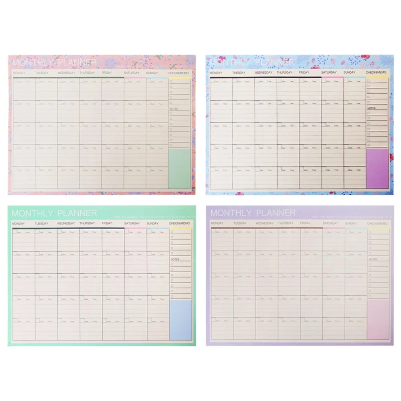 

Lovely Floral Monthly Paper Pad 20 Sheets 21 * 28.5cm DIY Planner Desk Agenda Gift School Office Supplies