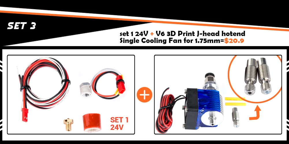 Trianglelab 3d принтер Hotend V5 V6 Горячий Конец блок обновления Комплект для V5 V6 Lite6 Chimera Cyclops Kraken reprap