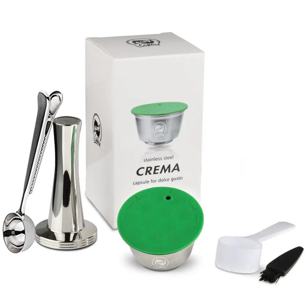 ICafilas из нержавеющей стали для кофейных фильтров dolcegusto Crema многоразовая перезаправляемая кофейная капсула Pod корзины чашка для Nescafe - Цвет: As picture