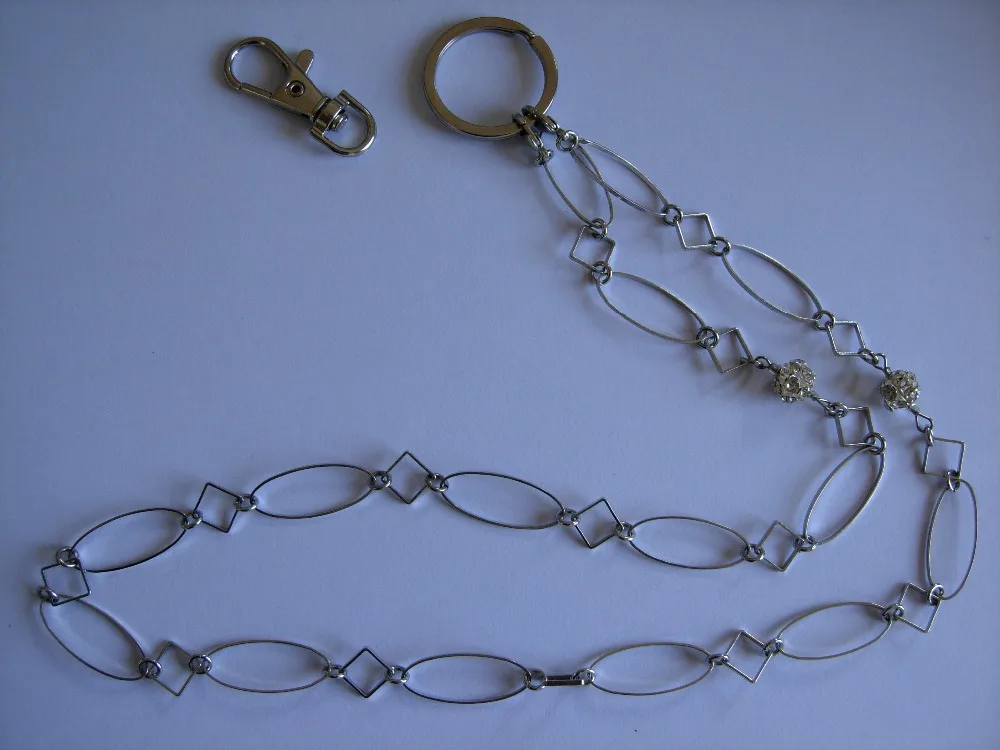 eyeglass metal chains with loop pendant key chain holder mobile string