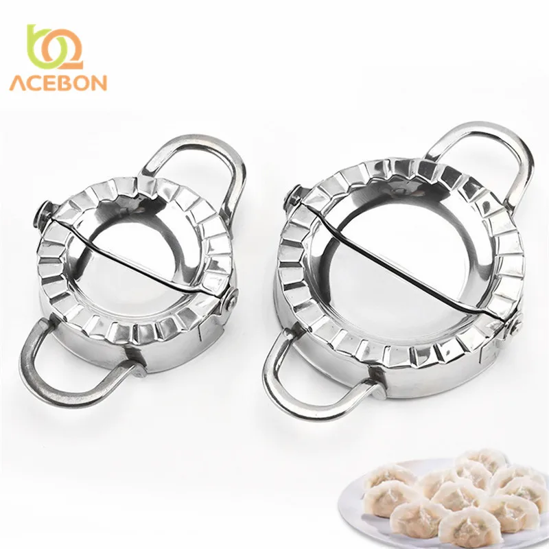 

ACEBON 1PCS Dumpling Tools Jiaozi Maker Mould Eco-Friendly Pastry Stainless Steel Wraper Dough Cutter For Kitchen Making Tools