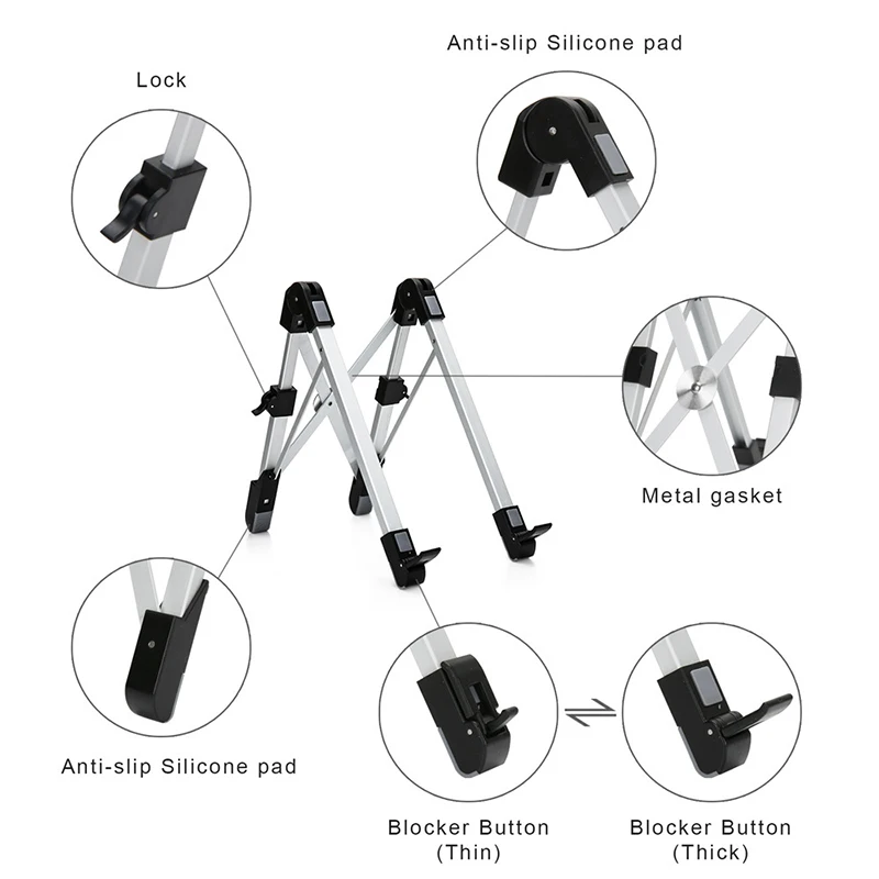 Подставка для ноутбука портативный складной угол регулируемая поддержка нескользящий держатель для охлаждения для Apple MacBook Mac Book аксессуары для ноутбуков