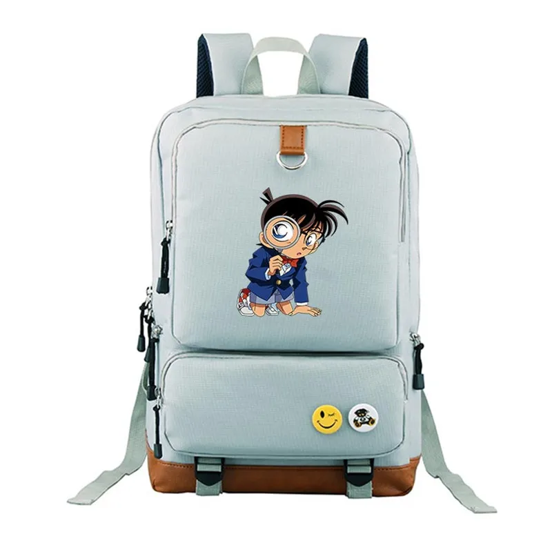 Чехол с закрытым рисунком детектива Конана, рюкзак с аниме, Mochila Feminina, школьные сумки для ноутбука, рюкзаки для девочек-подростков - Цвет: 2