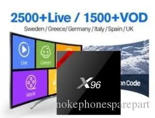 

x96 with 1 Years HKNOKETV IPTV Support for Android tv Box M3U Smart tv with Arabic Sports Italy UK Germany tv program