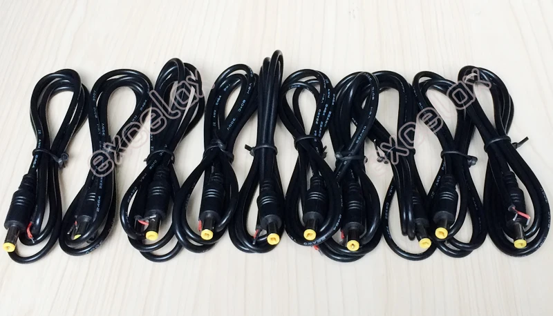 50PCS/Lot 100cm 5.5x2.1mm DC12V Power Supply Cable Male Jack Plug Connector CCTV Security Camera 1m 12V DC Power Lead Pigtail