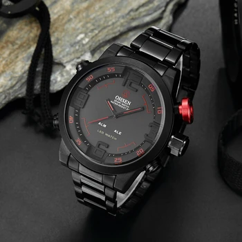 

2017 NEW OHSEN brand digital quartz wristwatch men male 3ATM casual outdoor sport electronic military LED watches Relogio Hombre
