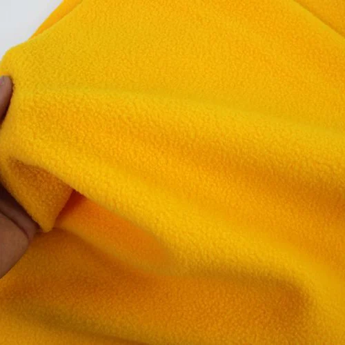 Orange Polyester Polar Fleece Fabric anti pilling one side Fleece