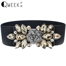 rhinestone crystal wedding women elastic belt ceinture strass boda ceintures pour femmes cintos femininos woman belts for dress