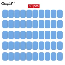 50 шт., сменные гелевые подушечки для мышц, EMS, ABS, сжигатель жира, тренажер для живота, тонизирующий пояс, гелевые листы, наклейки, фитнес-массажер 38