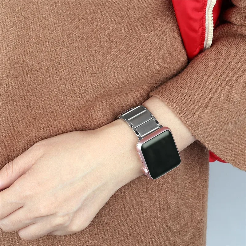 Новые 40/44 мм, ремешок для наручных часов Apple Watch Series 5 4 Нержавеющая сталь Магнитная застежка кожаный ремешок для наручных часов для Apple Watch Series 1 2 3