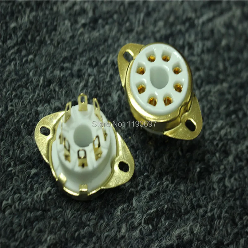 

2PCS 8Pins Big Hole Tube Socket Ceramic Base For KT88 KT66 EL34 6SN7 GZ34 5881 6V6 5U4G 6550C Vacuum Tube Free Shipping