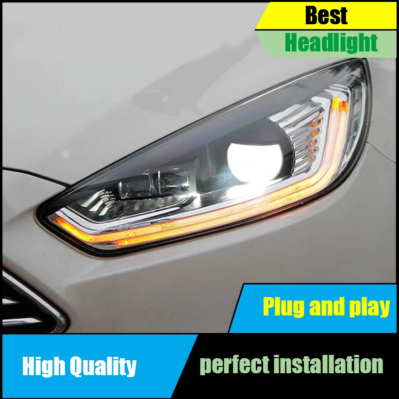 

Car styling Head Lamp For Ford Focus MK3 Headlights 2015 2016 2017 Headlight Assembly LED DRL Bi-Xenon Lens HID D2H Front light