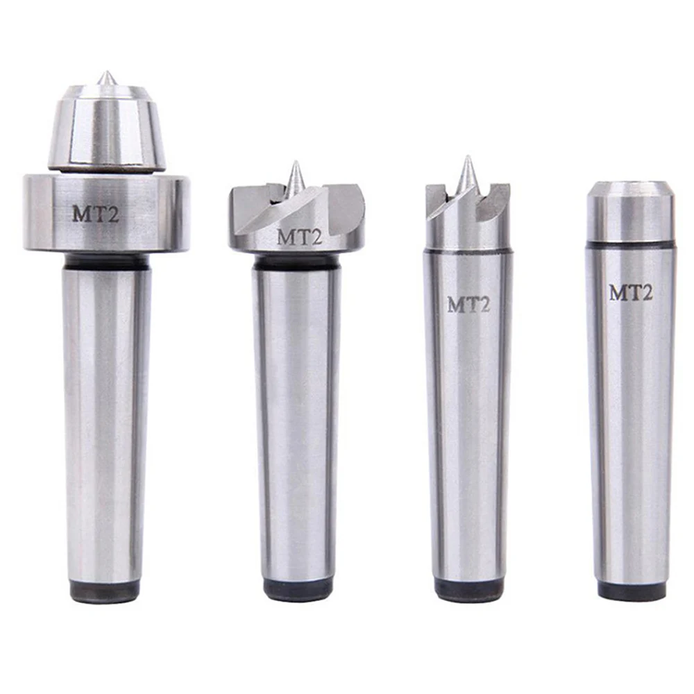 

4pcs/Set Mt2 Wood Lathe Live Center Set Mt2 Arbor For Wood Turning Tool Woodworking Lathe Top Four-Piece Suit Mt2/mt1 Rotary Top