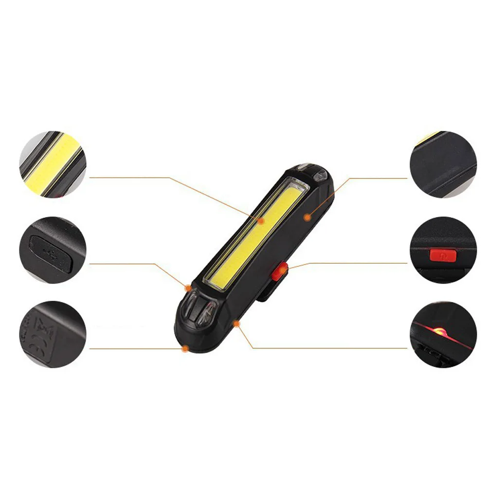 COB Rear Bike Light Taillight Safety Warning USB Rechargeable Bicycle Tail Comet LED Lamp JT-Drop Ship | Спорт и развлечения