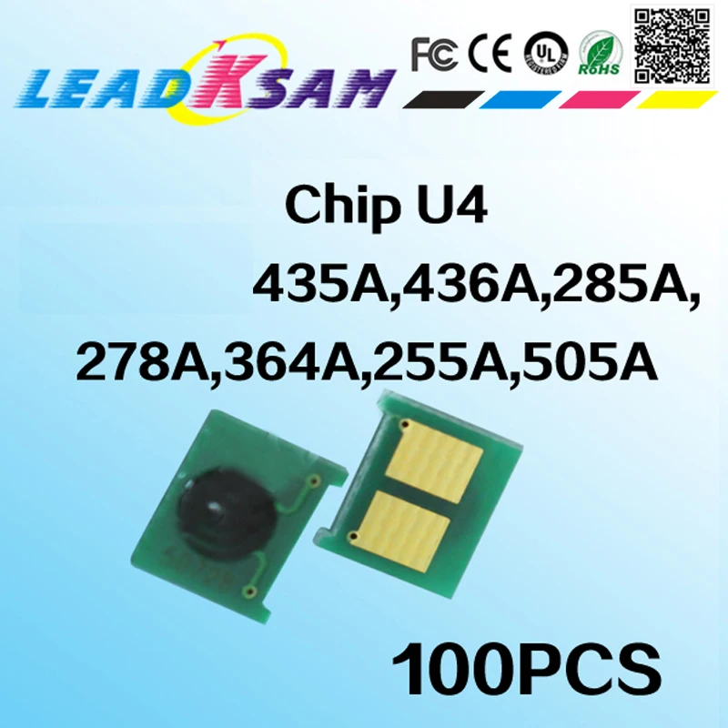 Совместимый чип для картриджа с тонером 100 шт. hp 435A 436A 285A 278A 364A 255A 505A U4 P1102/1102W P3015/3015D