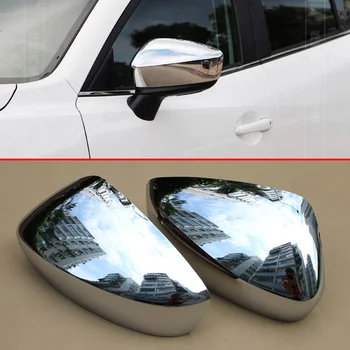 

2pcs Side Mirror Protector Covers For Mazda 2 3 DJ DL BM BN High-gloss Chrome Rearview Trims Exterior Overlay Accessories