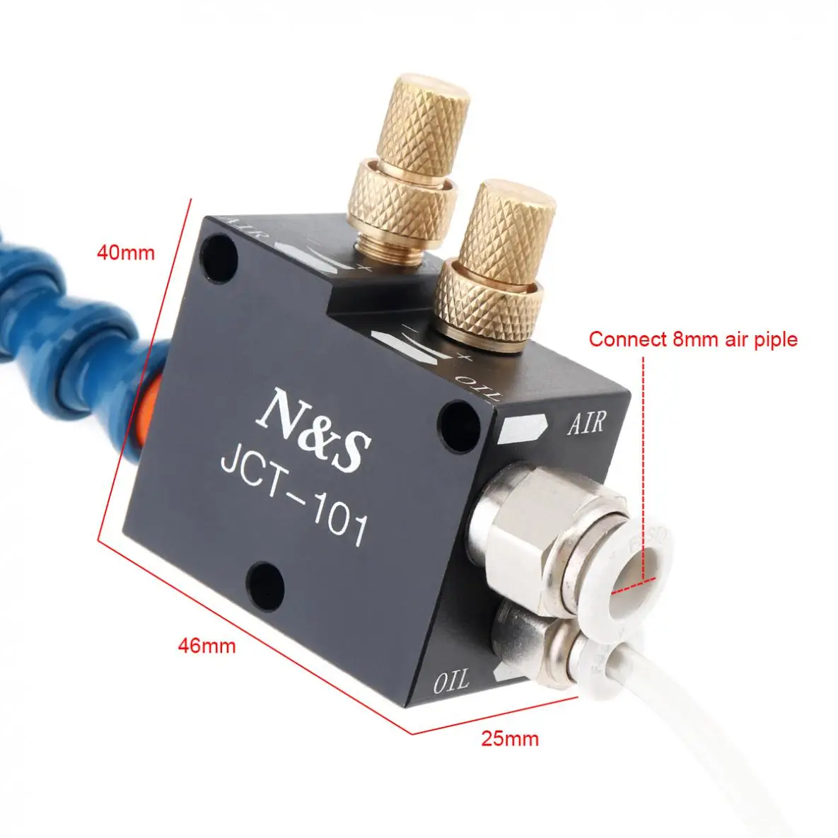 TORO Mist Coolant Lubrication Spray System with Air Oil Control Button Air Connector for Metal Cutting Engraving Cooling Machine