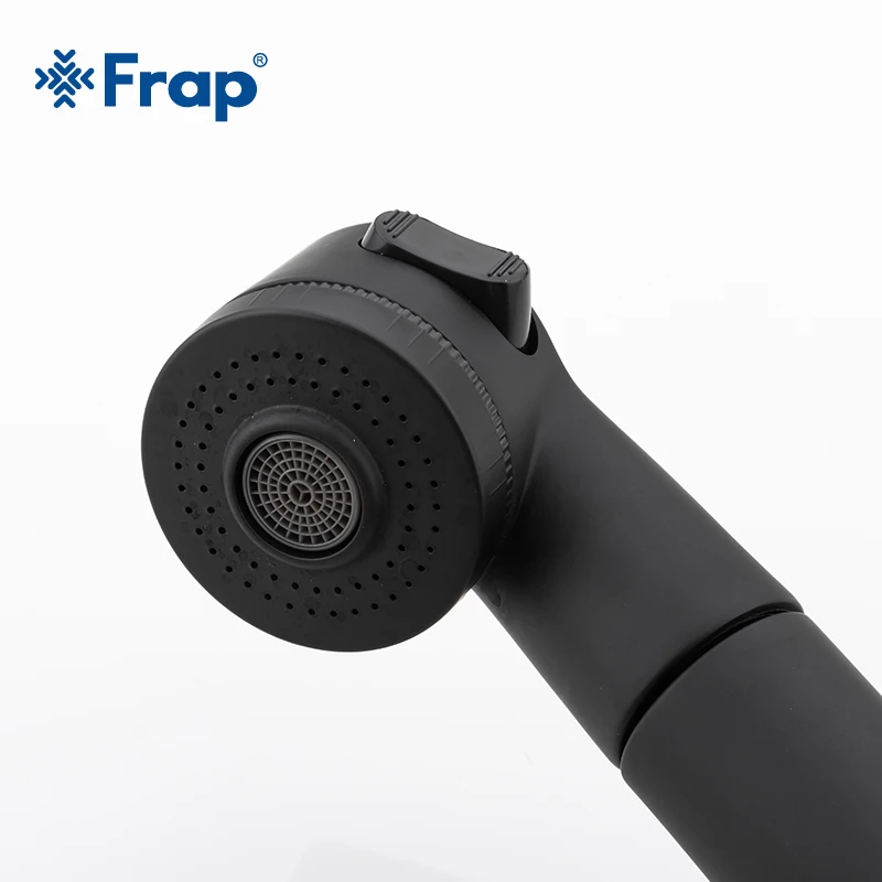  FRAP Matte Black Basin faucet Single Lever Pull Out Sprayer Swivel Spout Kitchen Faucet Sink Mixer  - 32895672856