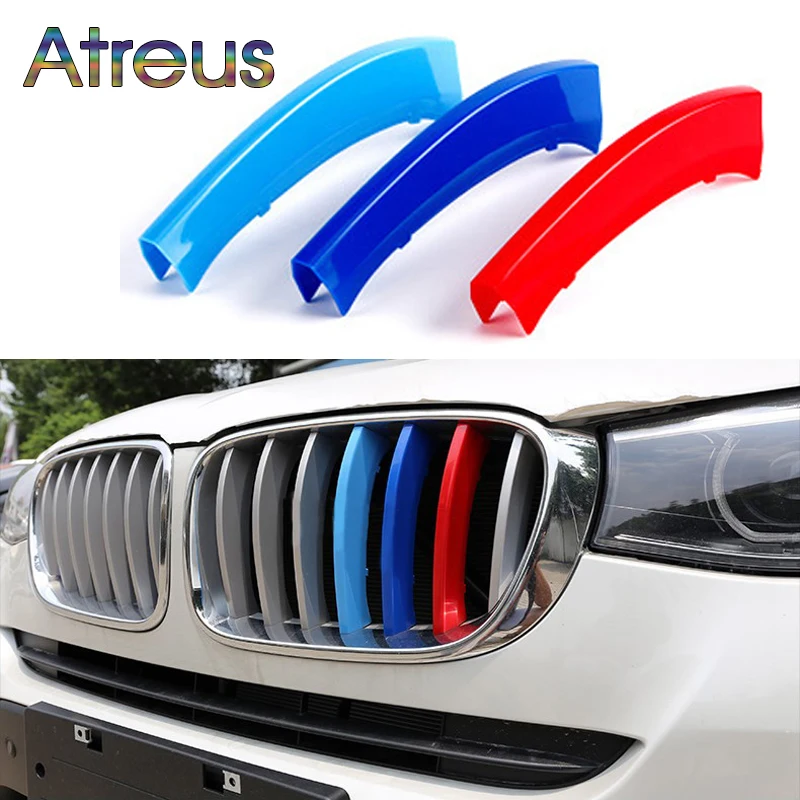 Atreus 3 шт. для BMW F20 F21 F52 Z4 F01 G11 G12 1 серия 7 серии Автоспорт мощность M производительность передняя решетка отделка полосы