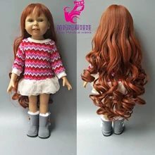 18 дюймов кукольные кудрявые парики коричневый цвет хаки волосы для 1/3 1/4 1/6 BJD SD кукла