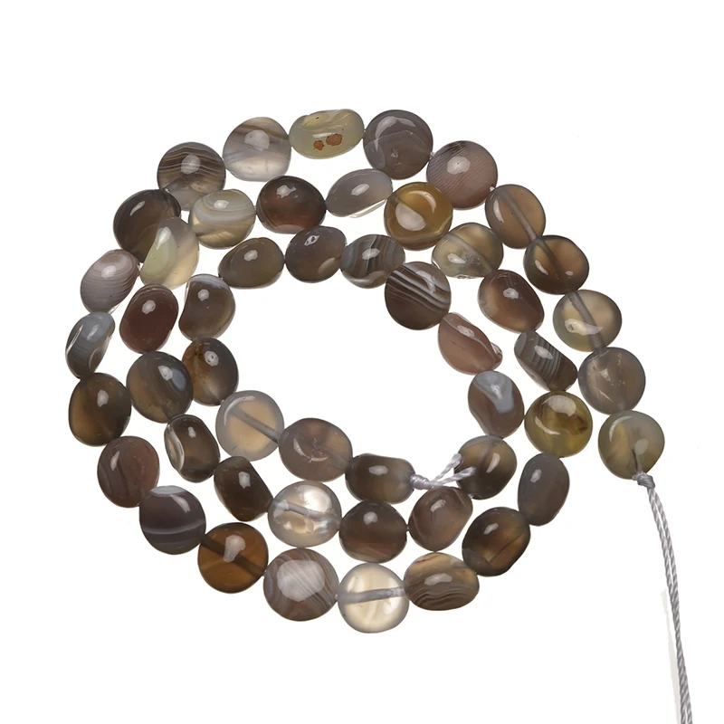 

Selectable Size 5-10mm Pure natural Irregular grey striped agate beads loose beads Making for DIY jewelry 16inch